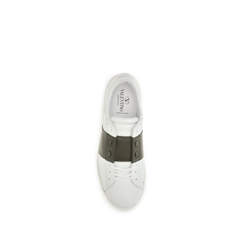 Sneakers by Valentino Garavani for men in bos taurus calf leather white presents a on trend silhouette from the Men's Low Top Slip On Bos Taurus Calf Leather Sneakers collection, showcasing a on trend low-top slip-on style for an elevated aesthetic.