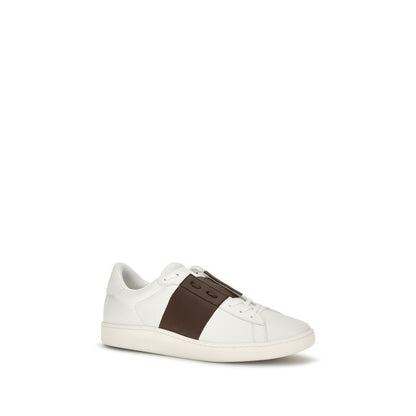 Sneakers by Valentino Garavani for men in bos taurus calf leather white presents a on trend silhouette from the Men's Low Top Slip On Bos Taurus Calf Leather Sneakers collection, showcasing a on trend low-top slip-on style for an elevated aesthetic.