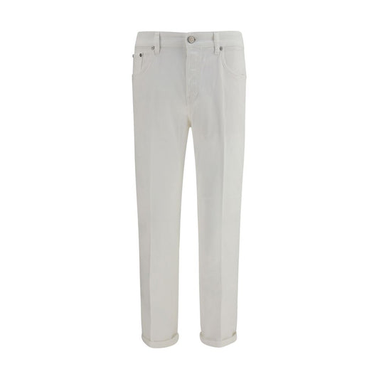Jeans by PT Torino for men in denim cotton white & patterned features an sophisticated and regular-fit & slim with a precise long, creating a sophisticated and sophisticated silhouette.