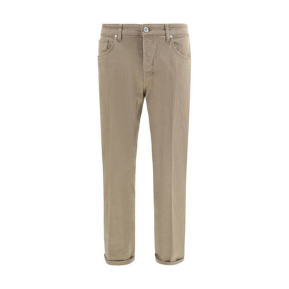 Jeans by PT Torino for men in denim cotton beige & patterned features a refined silhouette with a refined regular-fit & slim, defined by a and a refined long for a refined finish.