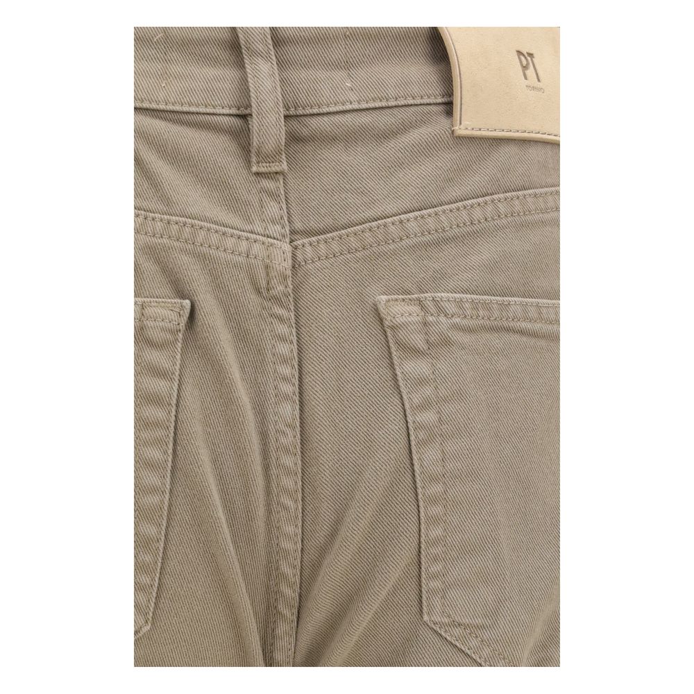 Jeans by PT Torino for men in denim cotton beige & patterned presents a tailored silhouette, showcasing a tailored regular-fit & slim and long cut with a refined for a truly tailored aesthetic.