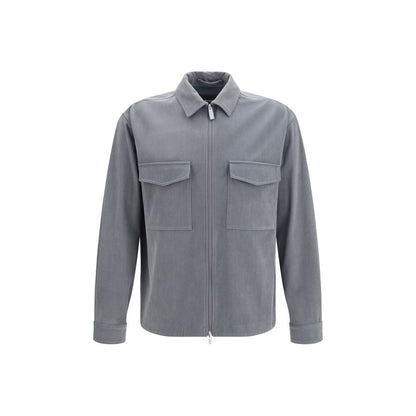 This Jacket by LAMINAR for men in polyester corduroy gray showcases a magnificent silhouette, meticulously crafted with a distinctive and functional pockets for a magnificent finish.