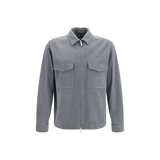 This Jacket by LAMINAR for men in polyester corduroy gray showcases a magnificent silhouette, meticulously crafted with a distinctive and functional pockets for a magnificent finish.