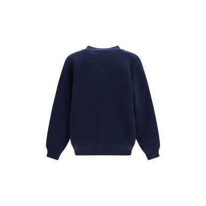 Cardigan by Laneus for men in wool blue features an impeccable silhouette, showcasing a sophisticated and detail for a truly impeccable finish.