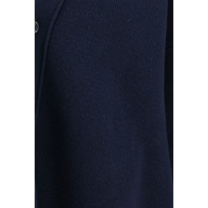 Cardigan by Laneus for men in wool blue features a nuanced silhouette with a refined and nuanced detailing for a sophisticated look.