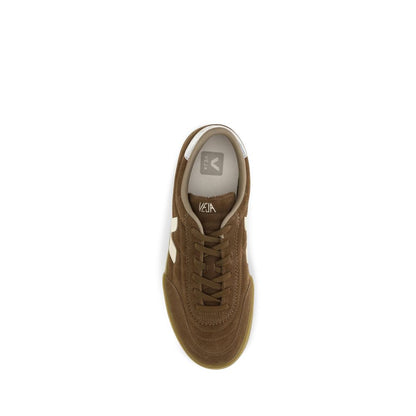 Sneakers by Veja for men in polyester suede leather brown & signature presents a on trend silhouette from the Men's Low Top Polyester Suede Leather Sneakers collection, showcasing a on trend low-top style for an elevated aesthetic.