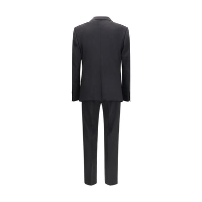 Pant Suit by Dolce & Gabbana for men in virgin wool black presents a sublime silhouette, showcasing a sophisticated and a sublime straight, regular-fit & cigarette that exemplifies modern elegance.