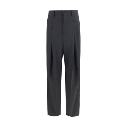 Trousers by Dolce & Gabbana for men in wool black features a tailored silhouette with a tailored regular-fit & wide, defined by its long and a sophisticated .