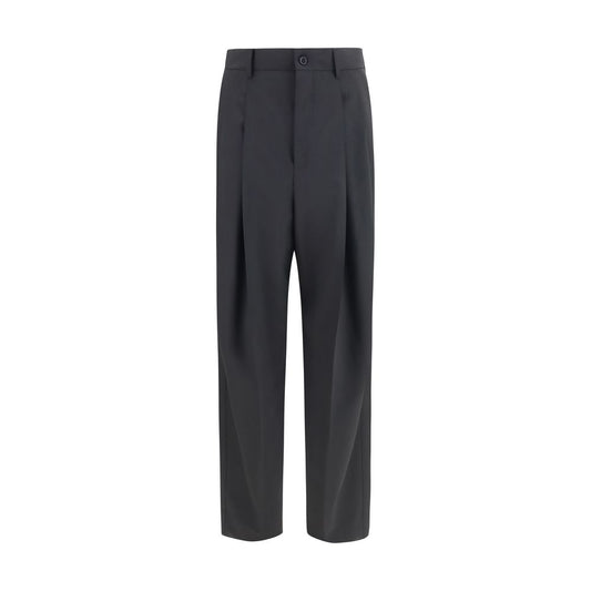 Trousers by Dolce & Gabbana for men in wool black features a tailored silhouette with a tailored regular-fit & wide, defined by its long and a sophisticated .