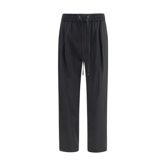 Joggers by Dolce & Gabbana for men in virgin wool black features an sophisticated and regular-fit with a precise long, creating a sophisticated and sophisticated silhouette.