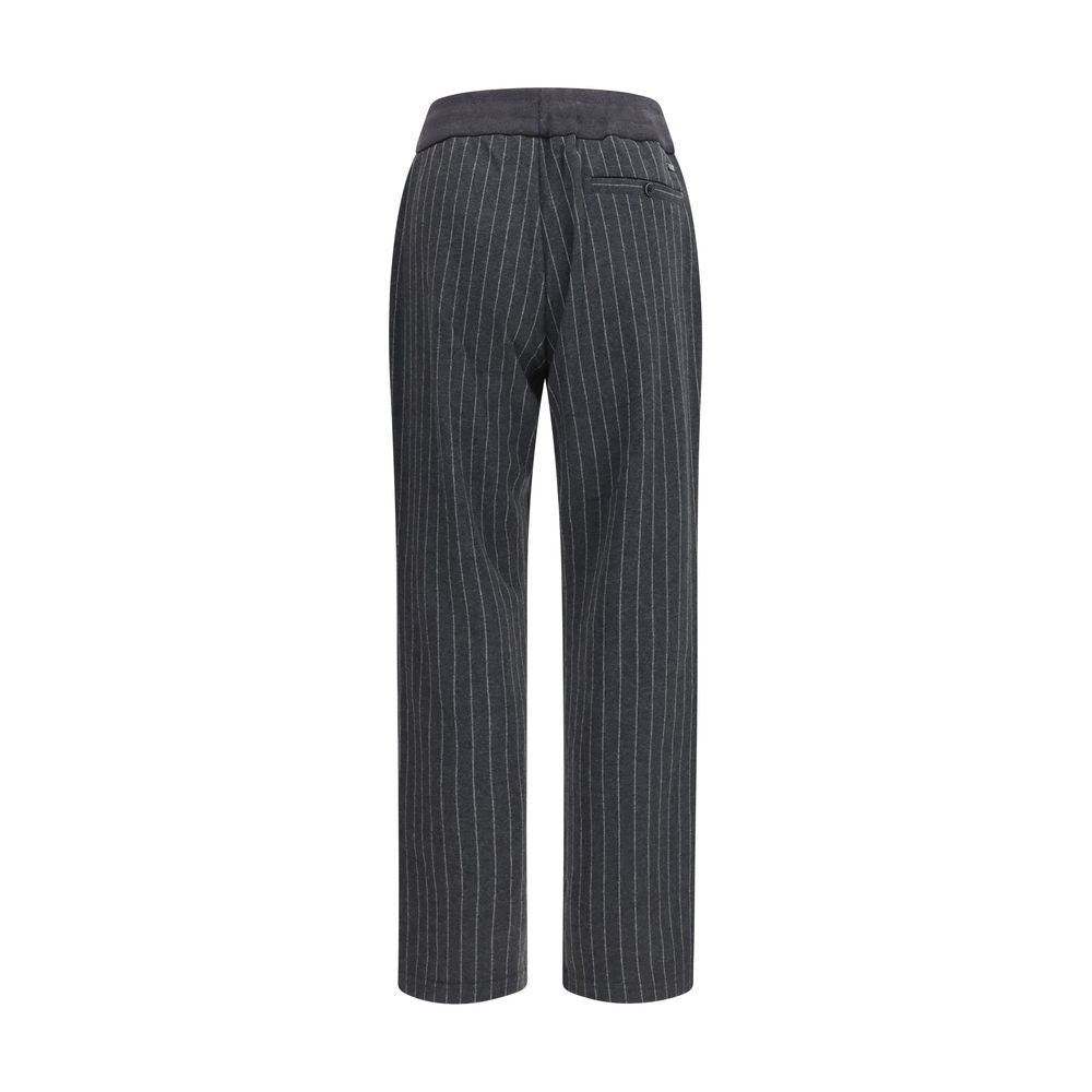 Casual Pants by Herno for men in stretch poly cotton gray, patterned & pinstripe presents a refined pantology silhouette, artfully defined by a refined pantology regular-fit, long, and a sophisticated .