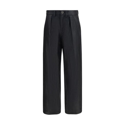 Casual Pants by Kristina Ti for women in faux leather black features a polished silhouette with a polished straight-leg & regular-fit, reaching a polished long and finished with a polished .