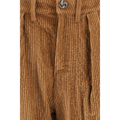 Casual Pants by Kristina Ti for women in modal cotton corduroy brown features an sophisticated and straight-leg & regular-fit with a precise long, creating a sophisticated and sophisticated silhouette.