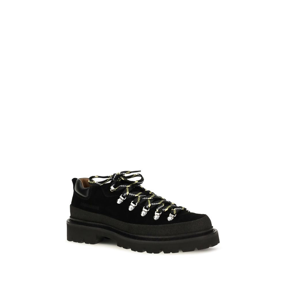 Athletic Sneakers by Dsquared² for men in bos taurus calf suede leather black showcases an impeccable silhouette, defined by an impeccable athletic style design that perfectly captures the essence of the Men's Athletic Bos Taurus Calf Suede Leather Sneakers.