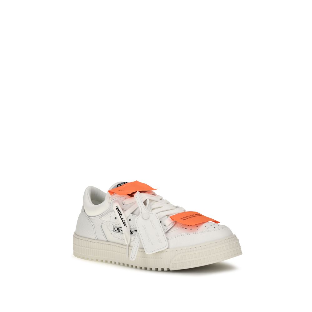 Sneakers by Off-White for men in bos taurus calf leather black & white presents a sumptuous silhouette, artfully capturing the essence of the Men's Low Top Bos Taurus Calf Leather Sneakers with its sumptuous low-top style design.