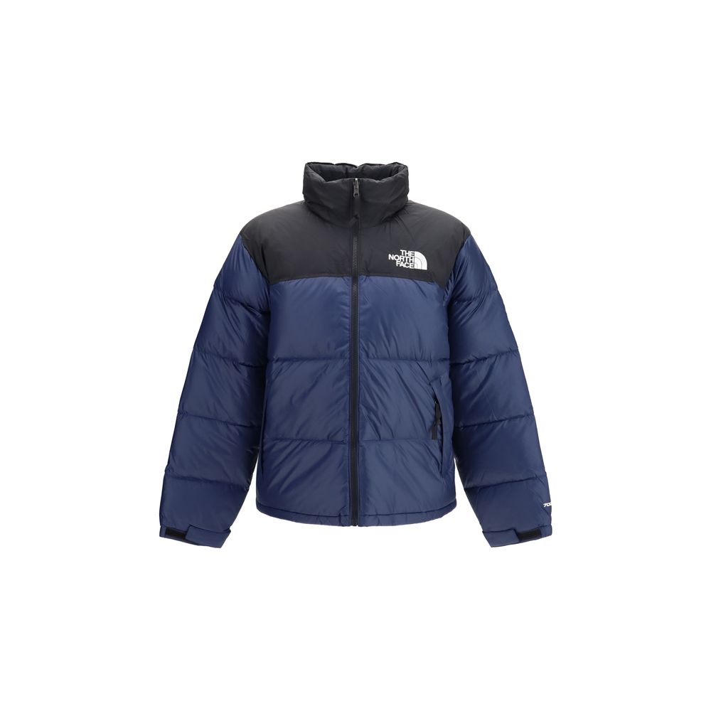 Hooded Overcoat by The North Face for men in nylon blue showcases a architectural silhouette, artfully detailed with a distinctive hooded neckline and functional pockets, hooded & insulated for a architectural finish.