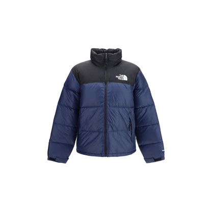 Hooded Overcoat by The North Face for men in nylon blue showcases a architectural silhouette, artfully detailed with a distinctive hooded neckline and functional pockets, hooded & insulated for a architectural finish.