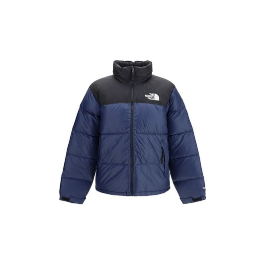 Hooded Overcoat by The North Face for men in nylon blue showcases a architectural silhouette, artfully detailed with a distinctive hooded neckline and functional pockets, hooded & insulated for a architectural finish.