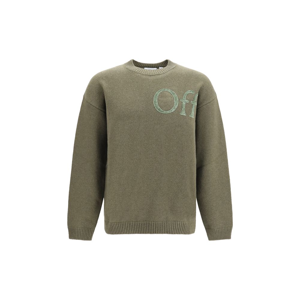 Sweatshirt by Off-White for men in polyamide wool bicolour & white features an exquisite silhouette, showcasing and crew neckline details for a exquisite look.