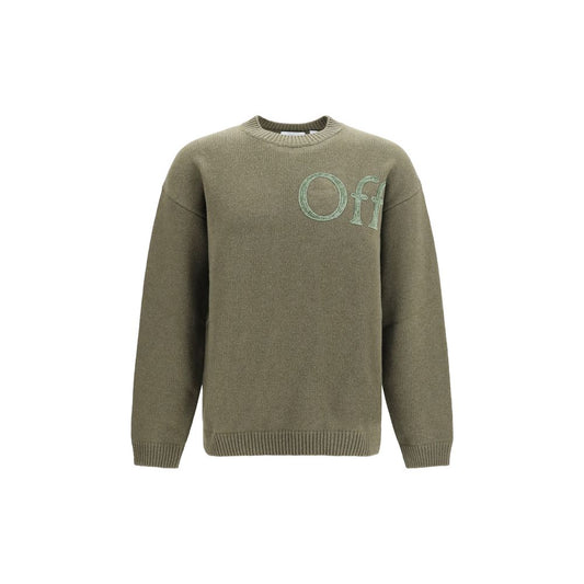 Sweatshirt by Off-White for men in polyamide wool bicolour & white features an exquisite silhouette, showcasing and crew neckline details for a exquisite look.