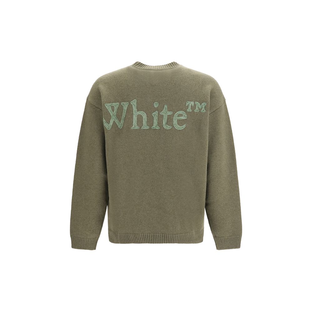 Sweatshirt by Off-White for men in polyamide wool bicolour & white presents a smart casual silhouette, featuring a smart casual crew neckline and for a sophisticated look.