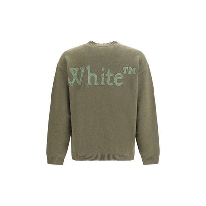 Sweatshirt by Off-White for men in polyamide wool bicolour & white presents a smart casual silhouette, featuring a smart casual crew neckline and for a sophisticated look.