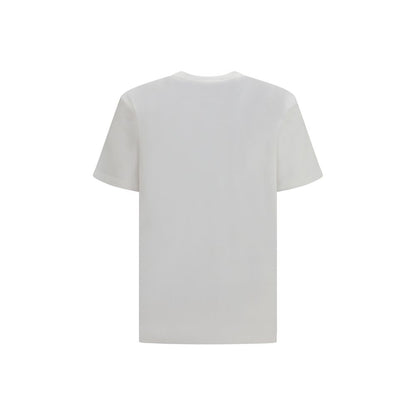 T-Shirt by Dsquared² for men in cotton white & signature showcases a dramatic silhouette, elegantly detailed with a dramatic and for a truly dramatic finish.