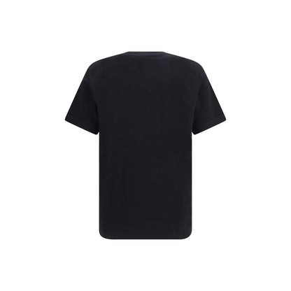 T-Shirt by Dsquared² for men in cotton black & signature showcases a fashionable silhouette, elegantly detailed with a fashionable and for a sophisticated, high-fashion look.