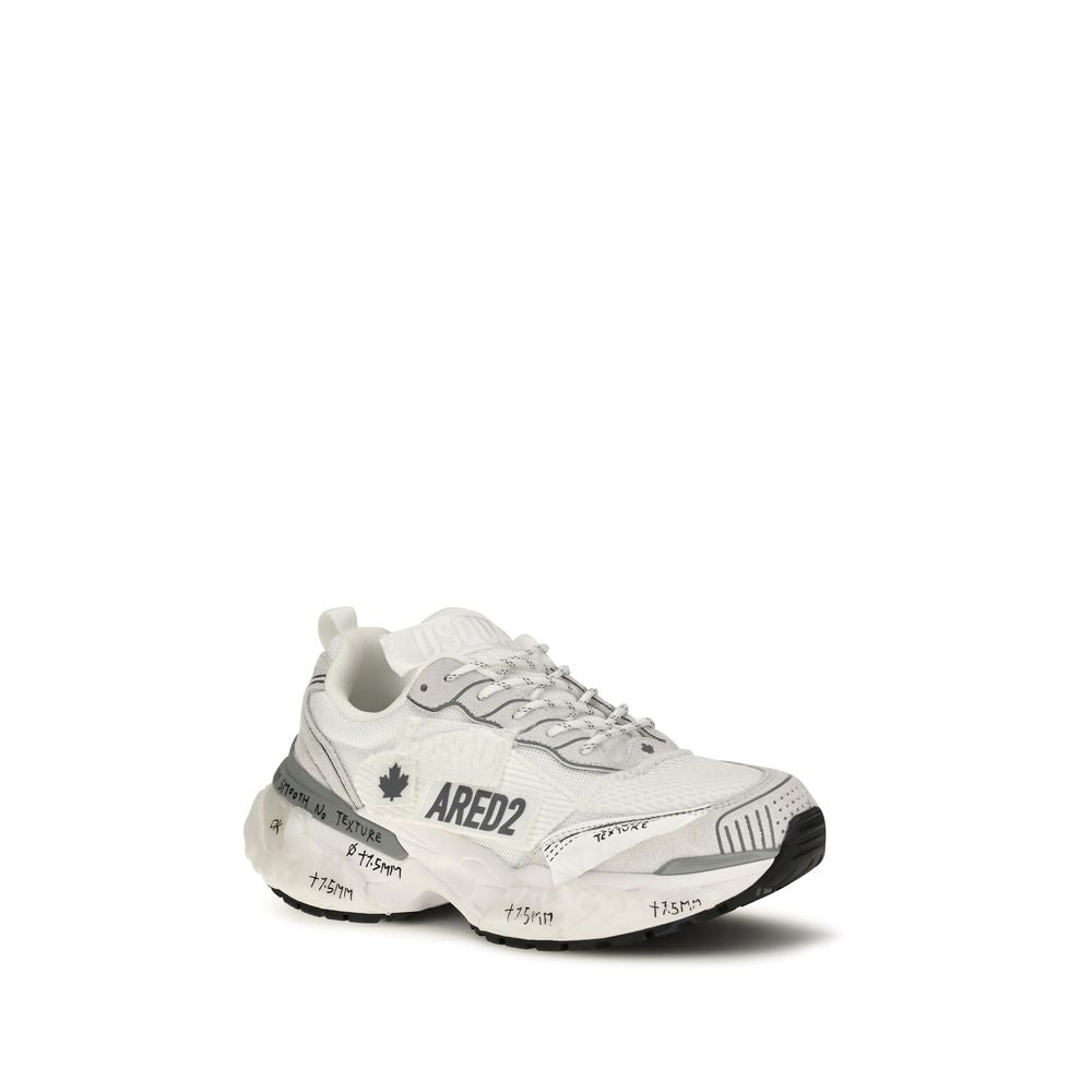 Athletic Sneakers by Dsquared² for men in polyester & polyurethane white features an timeless silhouette from the Men's Athletic Polyester & Polyurethane Sneakers collection, showcasing a timeless athletic style for a timeless look.
