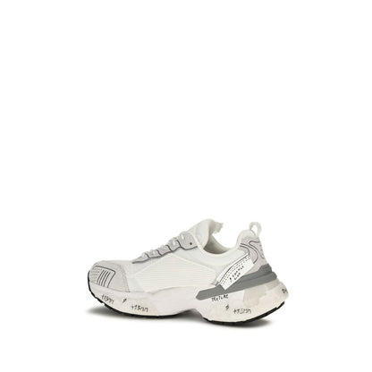 Athletic Sneakers by Dsquared² for men in polyester & polyurethane white features an effortless chic silhouette, showcasing the signature athletic style of the Men's Athletic Polyester & Polyurethane Sneakers collection with a truly effortless chic finish.
