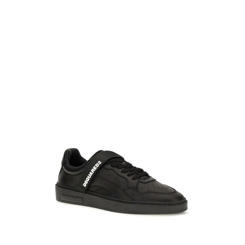 Athletic Sneakers by Dsquared² for men in bos taurus calf suede leather black, signature & striped features an timeless silhouette from the Men's Athletic Bos Taurus Calf Suede Leather Sneakers collection, showcasing a timeless athletic style for a timeless look.