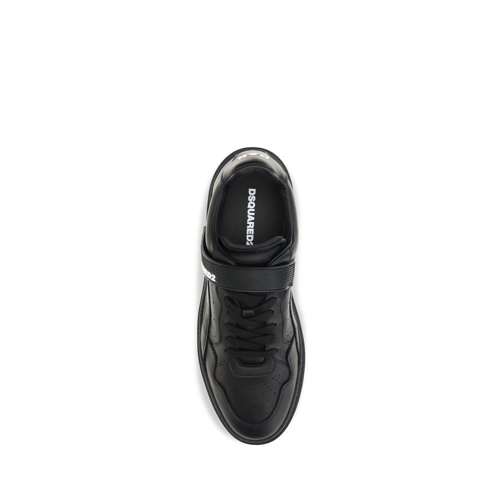 Athletic Sneakers by Dsquared² for men in bos taurus calf suede leather black, signature & striped showcases an impeccable silhouette, defined by an impeccable athletic style design that perfectly captures the essence of the Men's Athletic Bos Taurus Calf Suede Leather Sneakers.