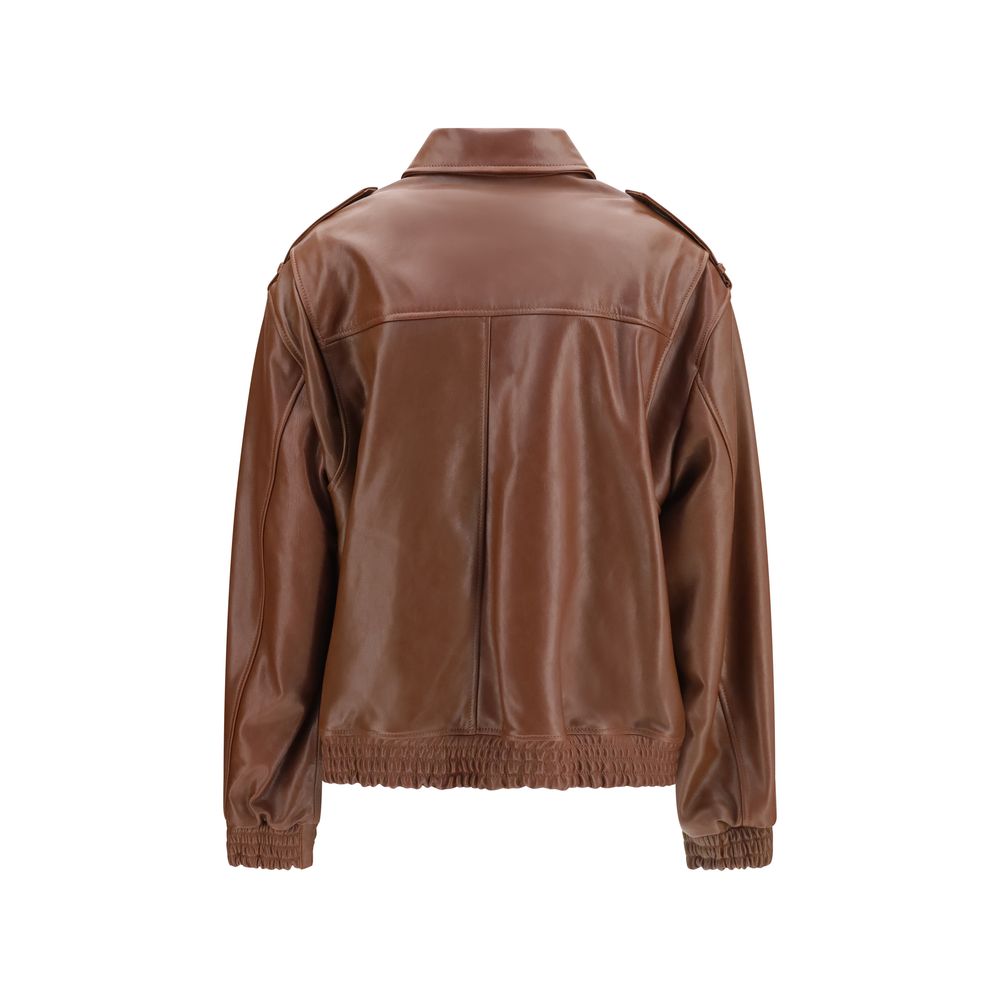 Overcoat by Arma for women in lamb leather brown features a contemporary silhouette showcasing a contemporary and refined pockets for a sophisticated finish.