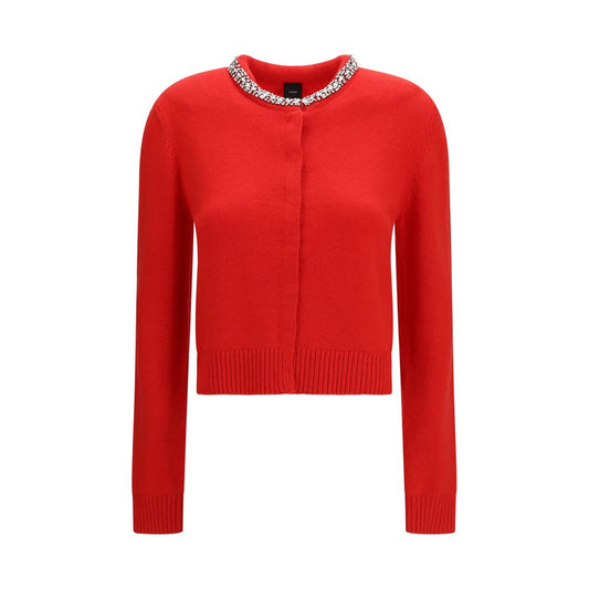 Cardigan by PINKO for women in nylon viscose merino wool & capra leather multicolor & jacquard features an impeccable silhouette, showcasing a sophisticated and long-sleeve detail for a truly impeccable finish.