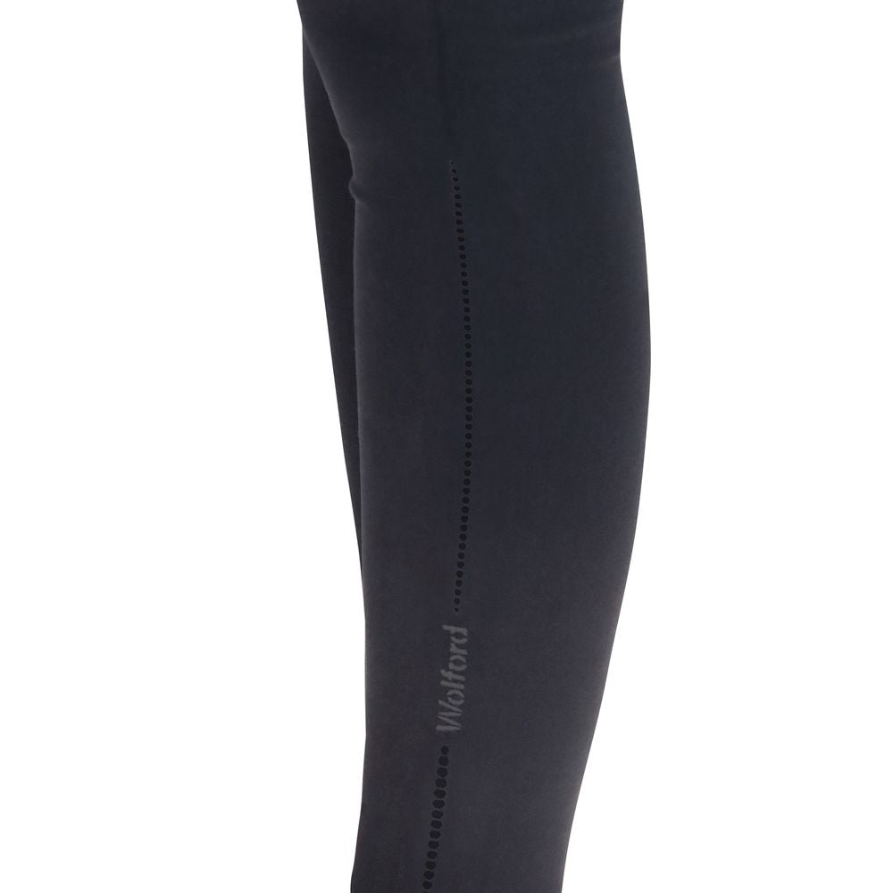 Activewear Leggings by Wolford for women in stretch polyamide black & signature features a athletic slim & leggings and with a long cut, showcasing technical seamless for a athletic finish.