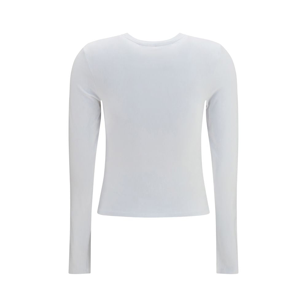 Activewear T-Shirt by Alexander Wang for women in stretch cotton white features a versatile silhouette, showcasing a versatile crew neckline and detailed with high-performance for a premium look.