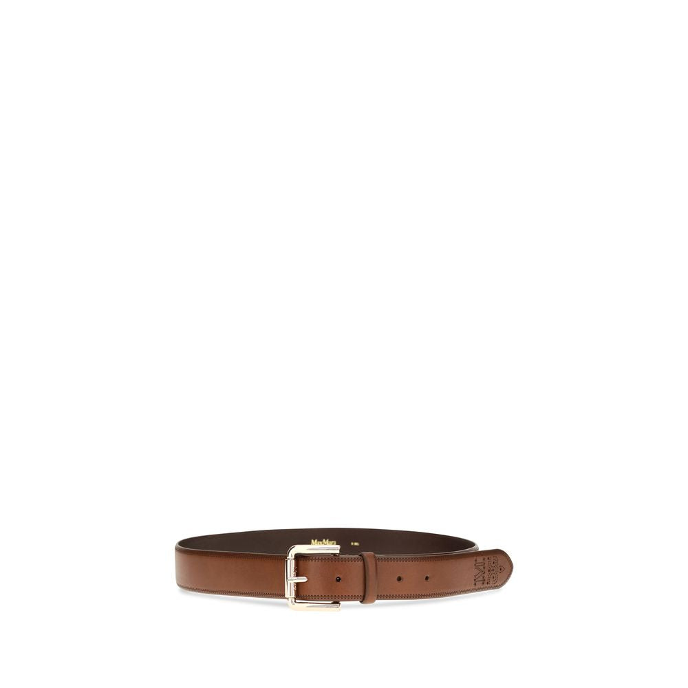 Belt by Max Mara for women in bos taurus calf leather brown presents a artisanal silhouette from the Bos Taurus Calf Leather Belt collection, showcasing an artisanal design and refined craftsmanship for a artisanal look.