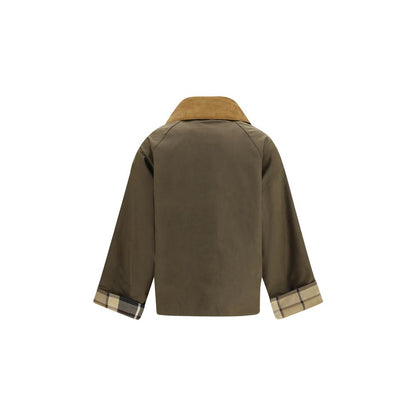 Overcoat by Barbour for women in cotton corduroy bicolour, beige, patterned & tartan features a contemporary silhouette showcasing a contemporary and refined pockets for a sophisticated finish.