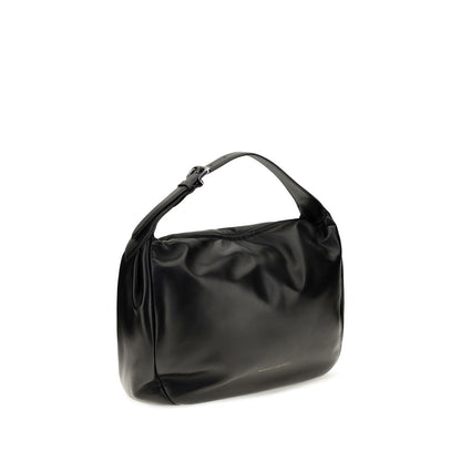 Shoulder Hobo Bag by Brunello Cucinelli for women in bos taurus calf nappa & suede leather black presents a versatile silhouette, showcasing a secure zipper and versatile with versatile shoulder-strap, adjustable-strap & handle for a sophisticated look.