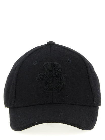Baseball Cap by Ballantyne for men in polyester terrycloth & wool black presents a statuesque silhouette, artfully capturing the essence of the statuesque Polyester Terrycloth & Wool Baseball Cap design for a sophisticated look.