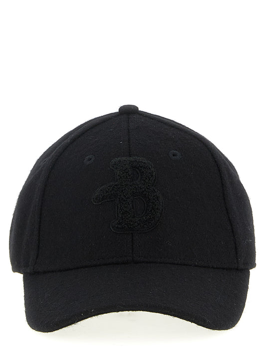 Baseball Cap by Ballantyne for men in polyester terrycloth & wool black presents a statuesque silhouette, artfully capturing the essence of the statuesque Polyester Terrycloth & Wool Baseball Cap design for a sophisticated look.