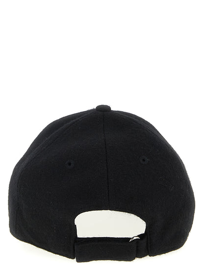Baseball Cap by Ballantyne for men in polyester terrycloth & wool black features a distinguished silhouette, artfully capturing the essence of the distinguished Polyester Terrycloth & Wool Baseball Cap design with a sophisticated style.