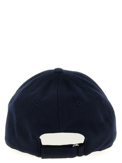 Baseball Cap by Ballantyne for men in polyester terrycloth & wool blue & signature presents a distinguished silhouette from the Polyester Terrycloth & Wool Baseball Cap collection, showcasing a distinguished finish with refined distinguished details.