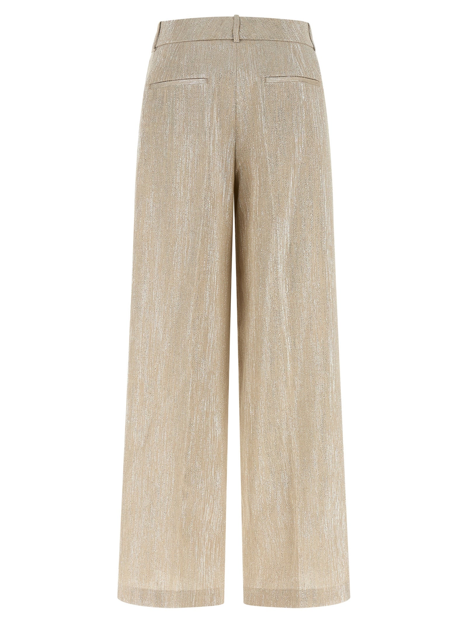 Trousers by Peserico for women in linen poly cotton & viscose beige features a sculptural silhouette, showcasing a sculptural straight-leg & wide and long with a sophisticated for a sculptural finish.