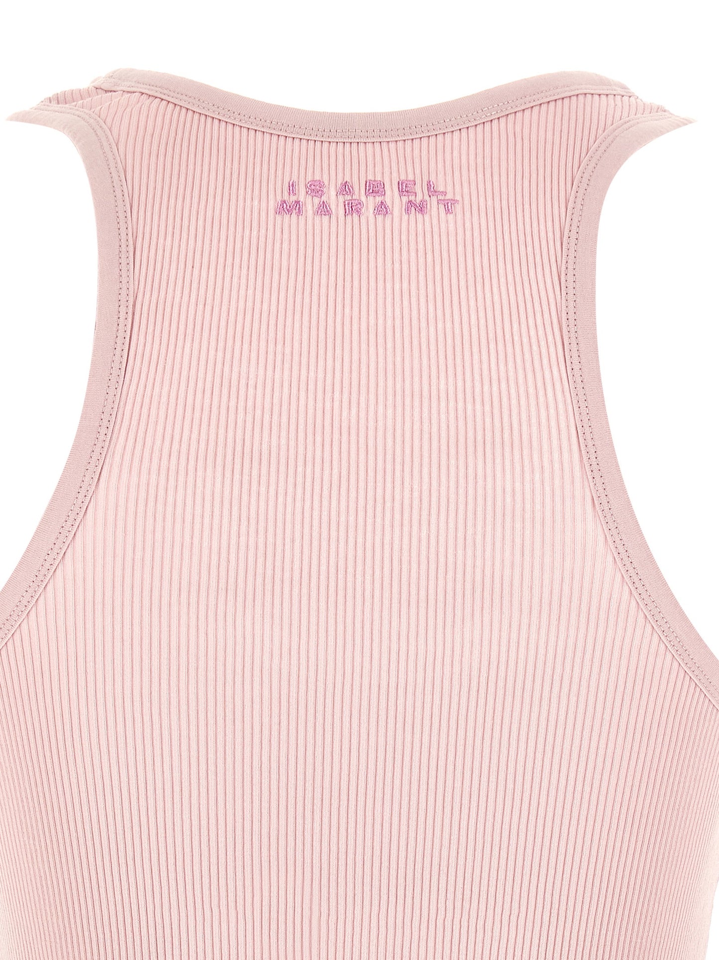 Tank Top by Isabel Marant for women in cotton multicolor & pink showcases a meticulous silhouette, artfully finished with a meticulous and for a sophisticated, meticulous look.