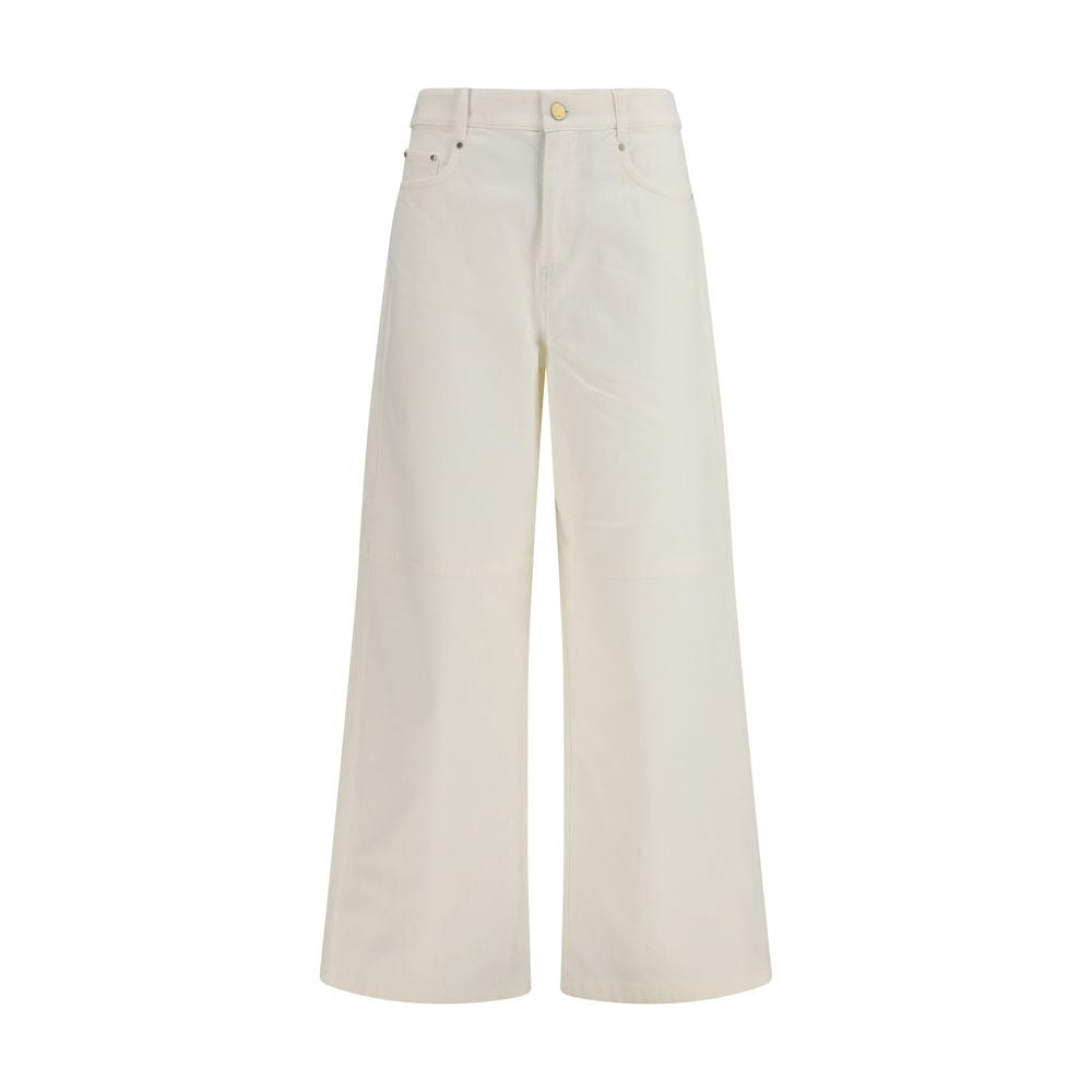 Casual Pants by S Max Mara for women in stretch cotton white presents a refined pantology silhouette, artfully defined by a refined pantology regular-fit & wide, long, and a sophisticated .