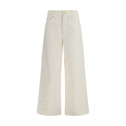 Casual Pants by S Max Mara for women in stretch cotton white presents a refined pantology silhouette, artfully defined by a refined pantology regular-fit & wide, long, and a sophisticated .