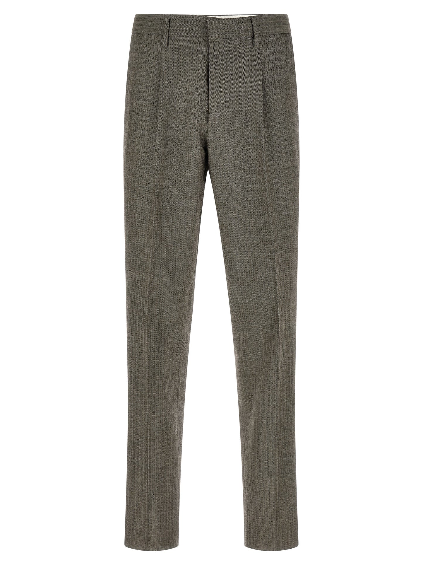 Pant Suit by Lardini for men in virgin wool gray, patterned & signature showcases an bespeak silhouette, artfully detailed with a sophisticated and an bespeak for a refined finish.