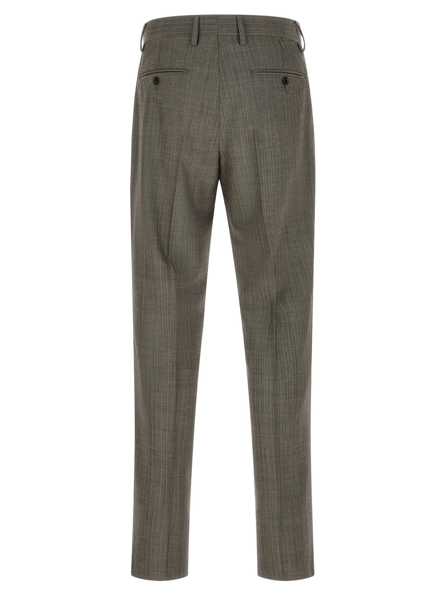This Pant Suit by Lardini for men in virgin wool gray, patterned & signature presents a discerning silhouette, featuring a sophisticated and a discerning for a refined and polished look.