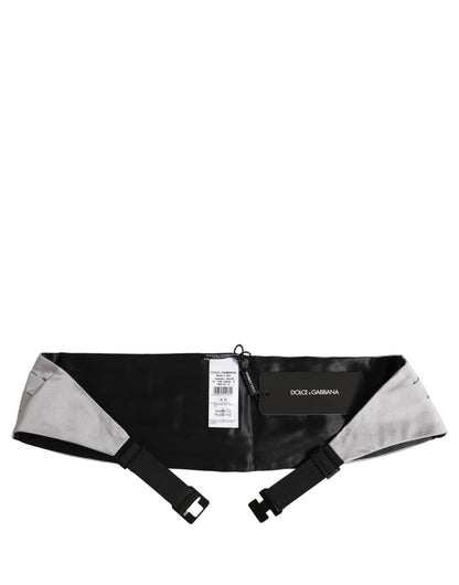 Dolce & Gabbana Gray Men 100% Silk Belt Waist Cummerbund